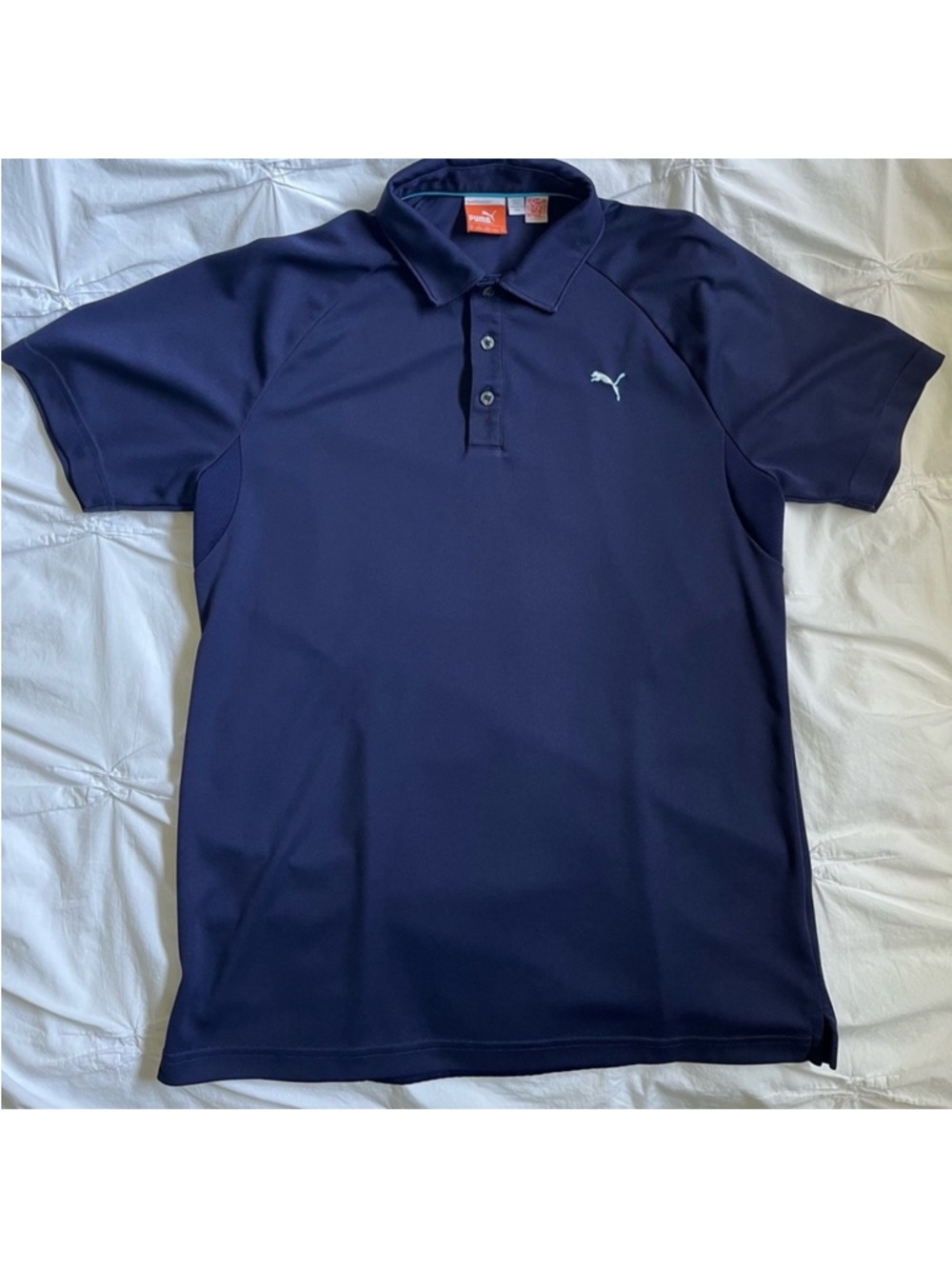 Lot of 3 Puma Men's Navy and Royal Blue Golf Polo Pack, size Medium - Picture 4 of 11